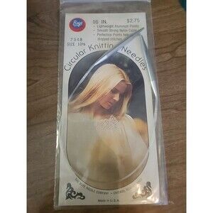 Boye Vintage 16” Size 10.5 Circular Knitting Needles NOS 7348 silver